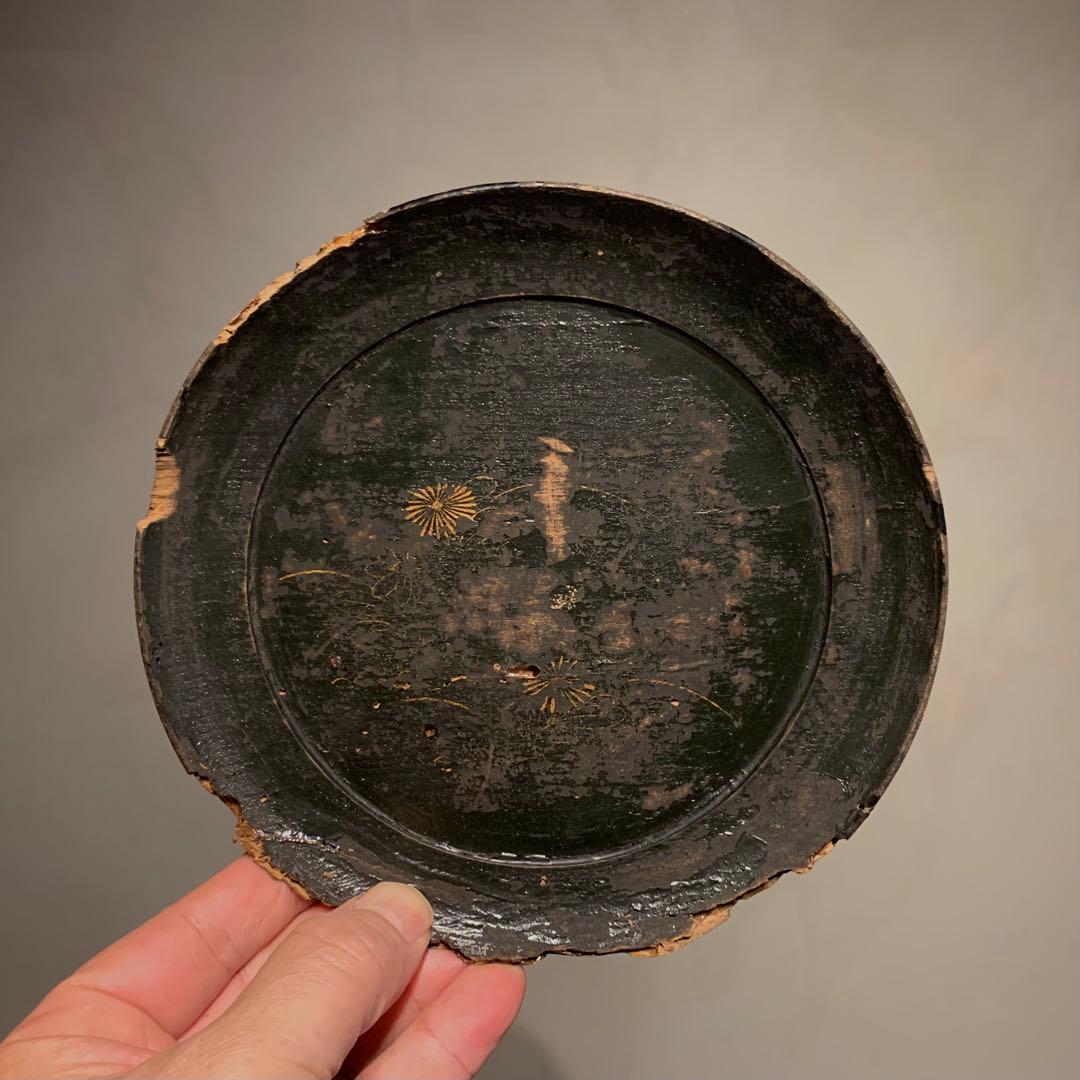 究極の 枯れ皿 やつれ皿 漆器 古道具 アンティーク 古美術