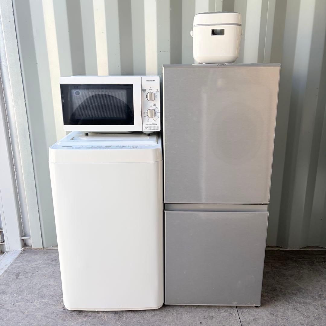 運搬取付無料！純正メーカー冷蔵庫・洗濯機＋電子レンジ・マイコン炊飯器4点セット！