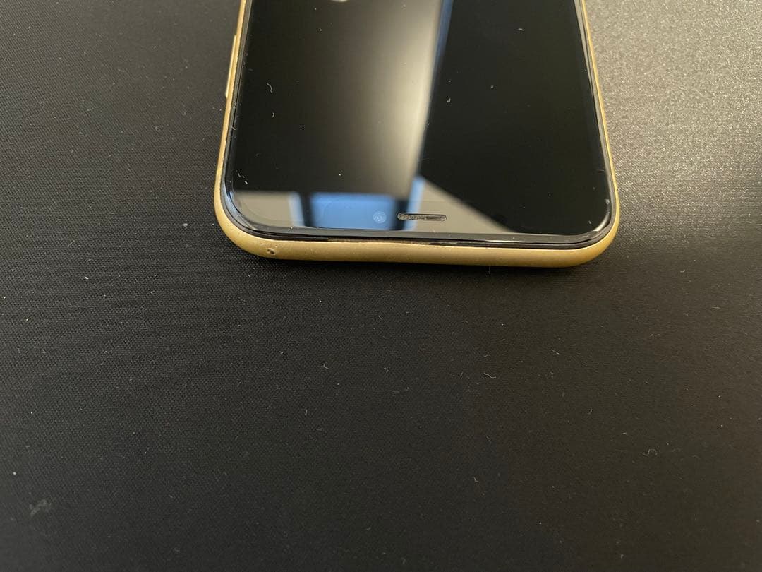 【ジャンク品iPhone XR イエロー 本体　背面割れ　face ID不可