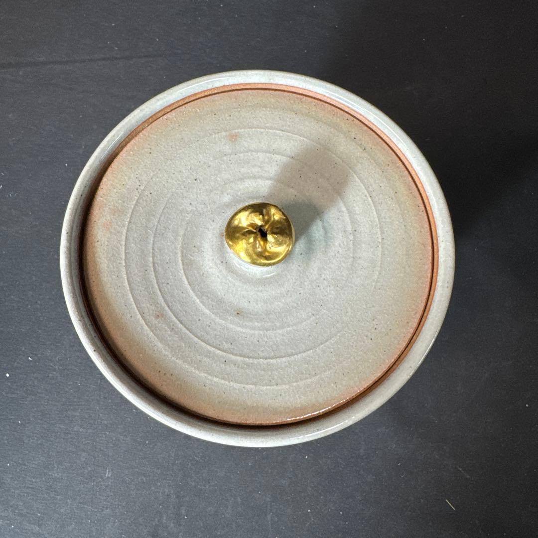 J08 送料無料　水指　永豊　細水指　茶道具　茶室　乾山　雁に秋草