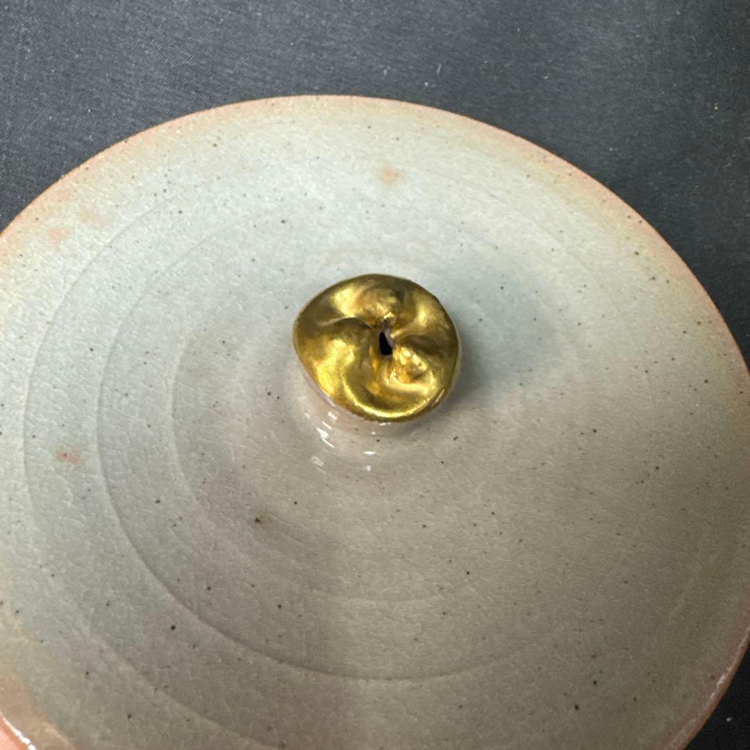J08 送料無料　水指　永豊　細水指　茶道具　茶室　乾山　雁に秋草