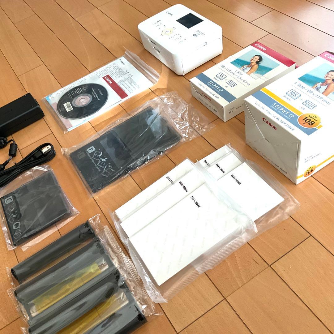 Canon selphy cp900 とカラーインク・用紙　L伴108枚、36枚