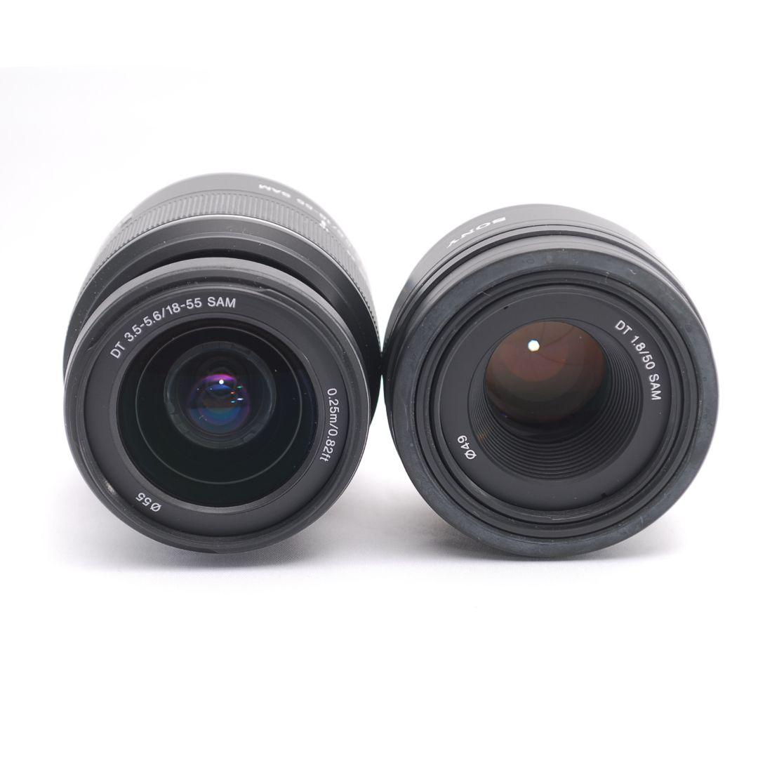 即購入1000円OFF 良品 Sony α77 単焦点 50mm ダブルレンズ