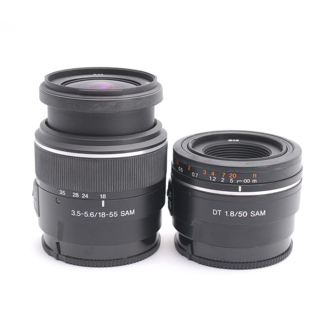即購入1000円OFF 良品 Sony α77 単焦点 50mm ダブルレンズ