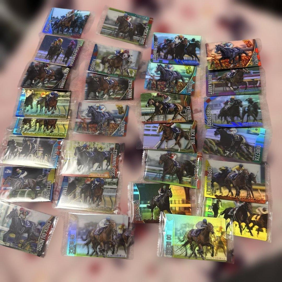 格安 引退セット サラブレッドホースコレクション 金箔サイン15枚含44枚セット