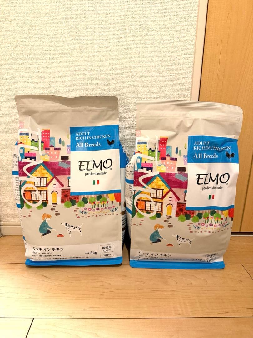 ELMO ドライフード 成犬用 チキン 3kg ×2袋