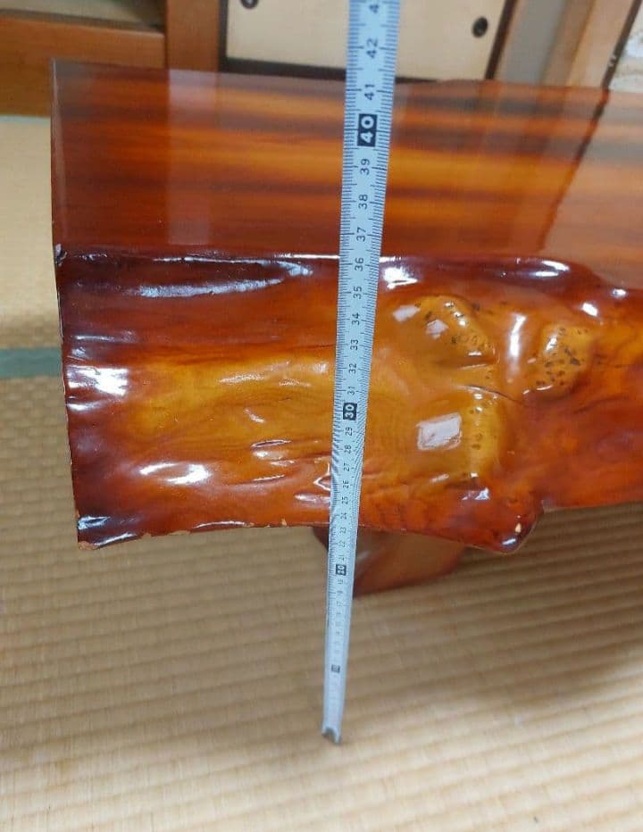 【値下げ】高級銘木 高級木材 一枚板 座卓 和室 天然木 和室　光沢仕上げ