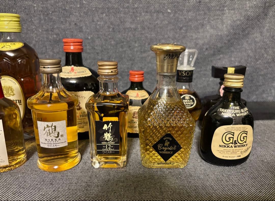 ニッカ　鶴　竹鶴12年など　ミニボトル未開封品13本セット　ウイスキー古酒