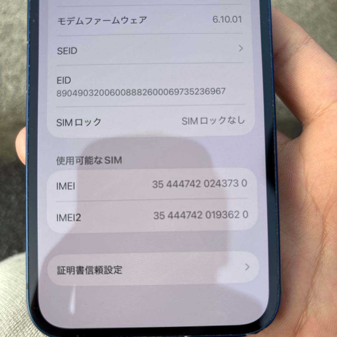 Apple iPhone 12 126GB ブルー
