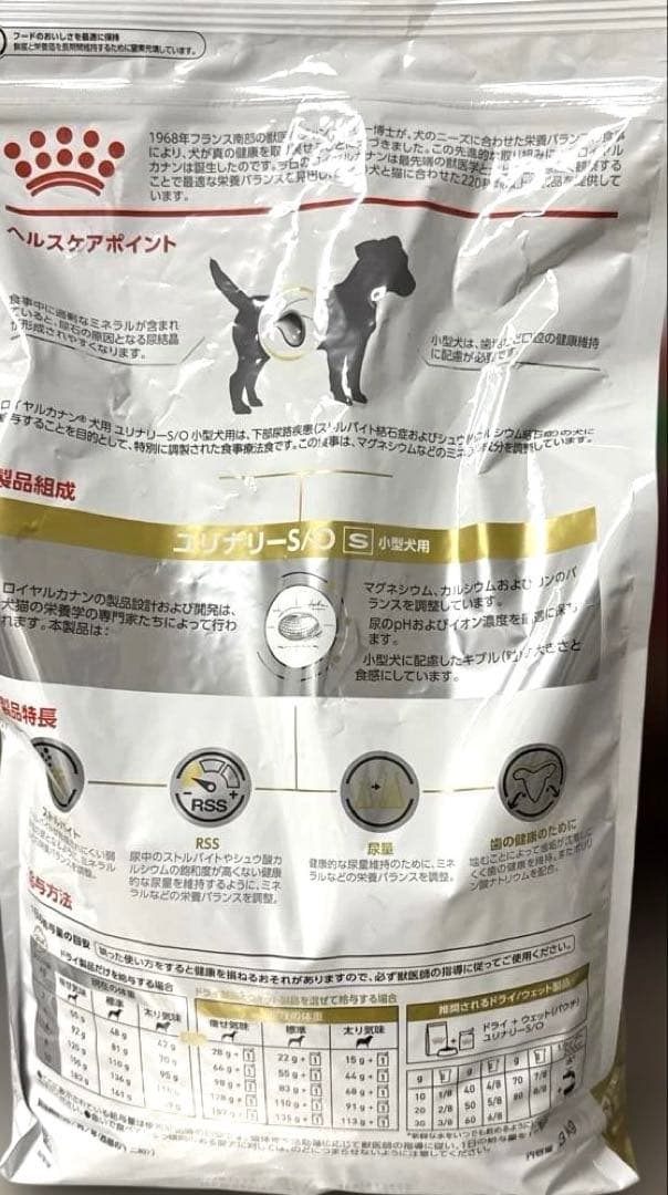 ロイヤルカナン　ユリナリーＳ/Ｏ　Ｓ　小型犬用　３kg