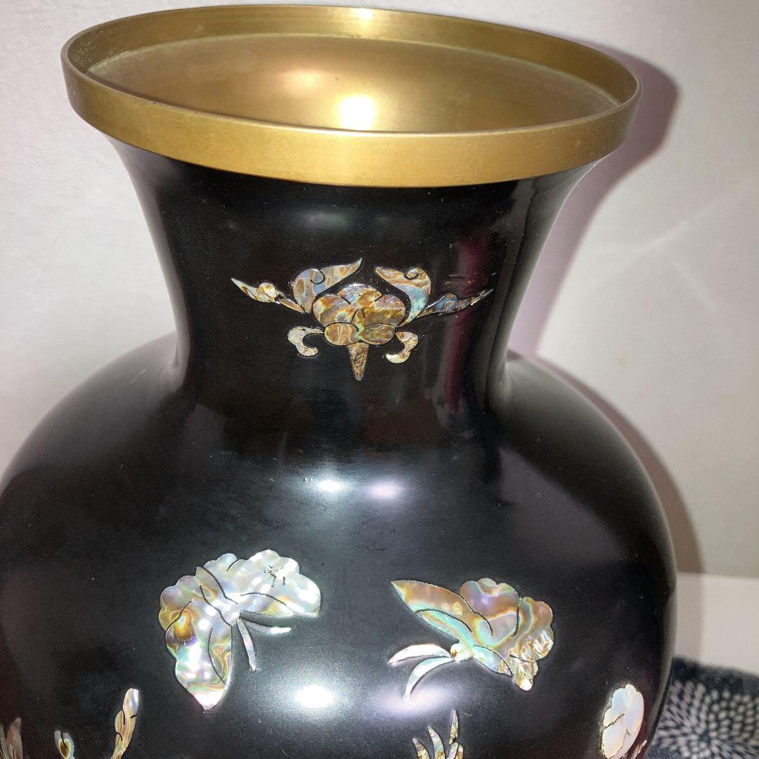 螺鈿　花瓶　古美術