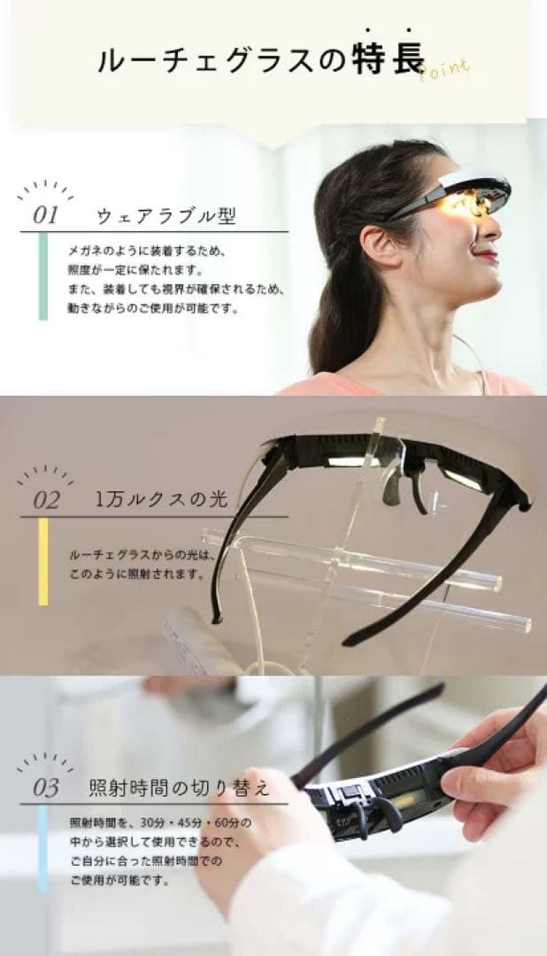 ルーチェグラス LG2モデル Mサイズ 充電器付き