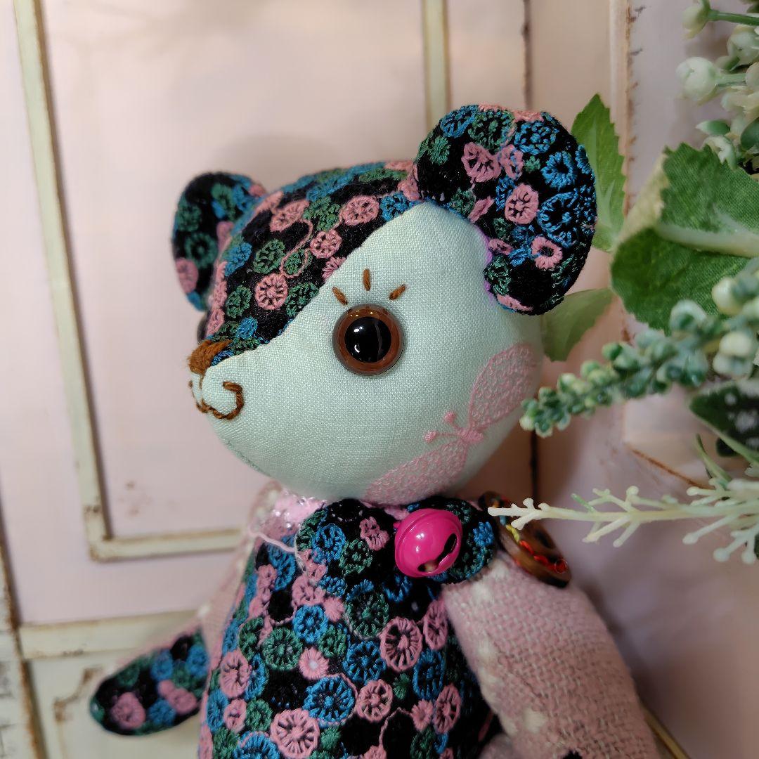 に*ん様 ミナペルホネン＊ハンドメイド＊ぬいぐるみ＊テディベア＊52