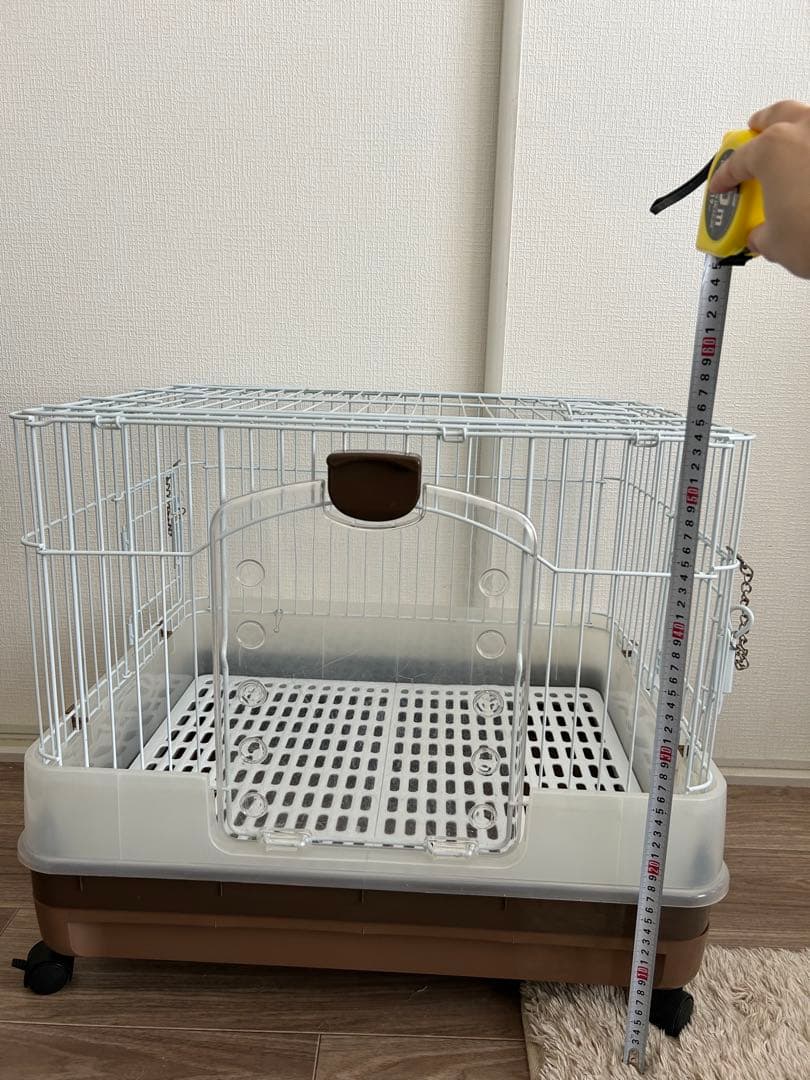 【美品】うさぎ ケージ ミニマルランド カンタンおそうじケージ キャスター付