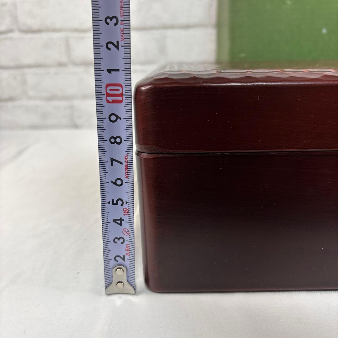 鎌倉彫 小物入れ 収納箱 花柄 漆器 外箱付き 工芸品 木製
