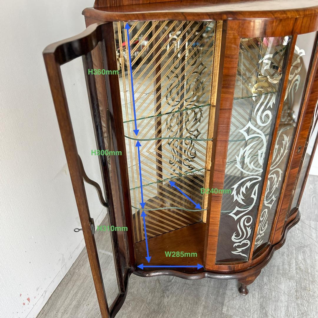 イギリス アンティーク家具 ディスプレイ キャビネット 1930年頃 968A