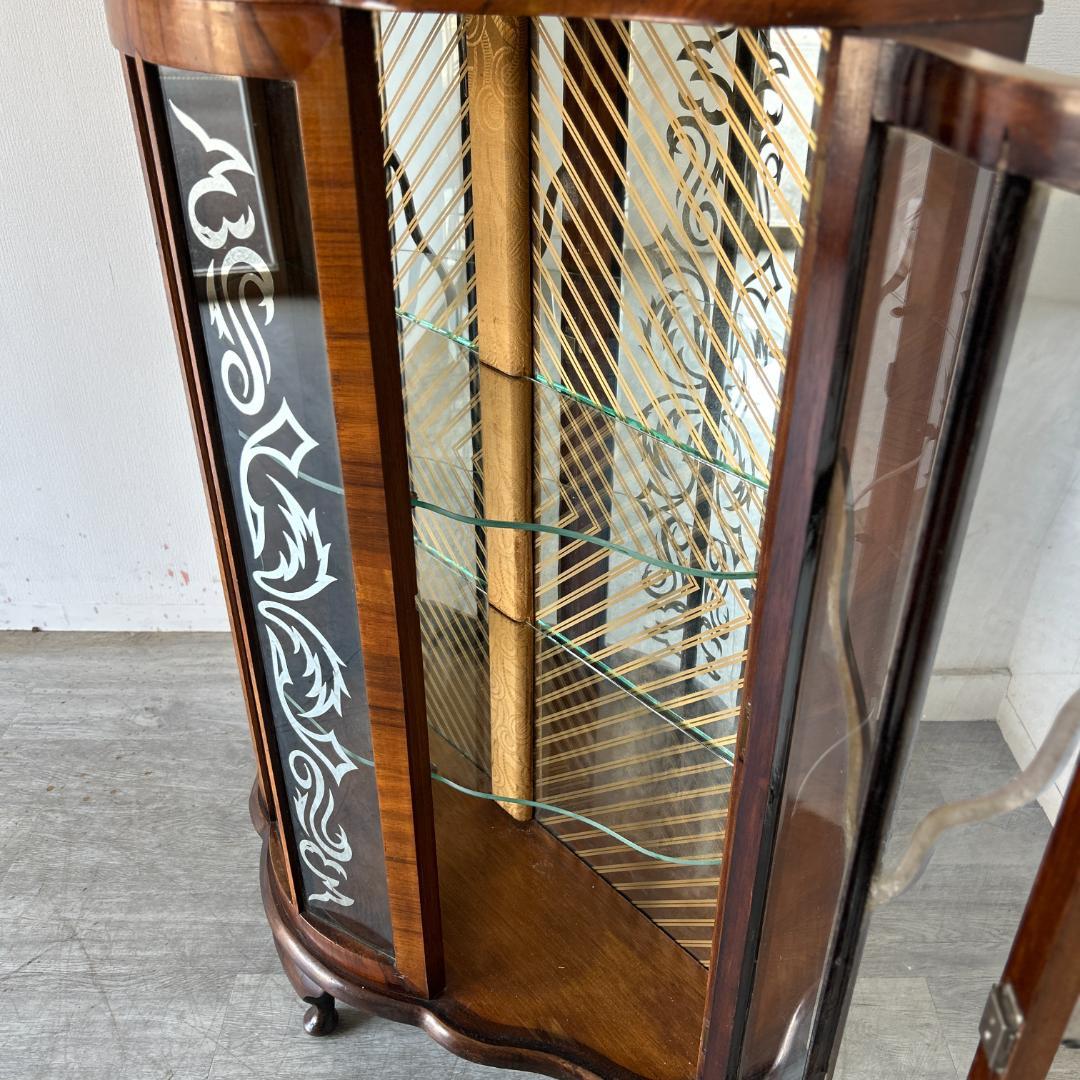 イギリス アンティーク家具 ディスプレイ キャビネット 1930年頃 968A