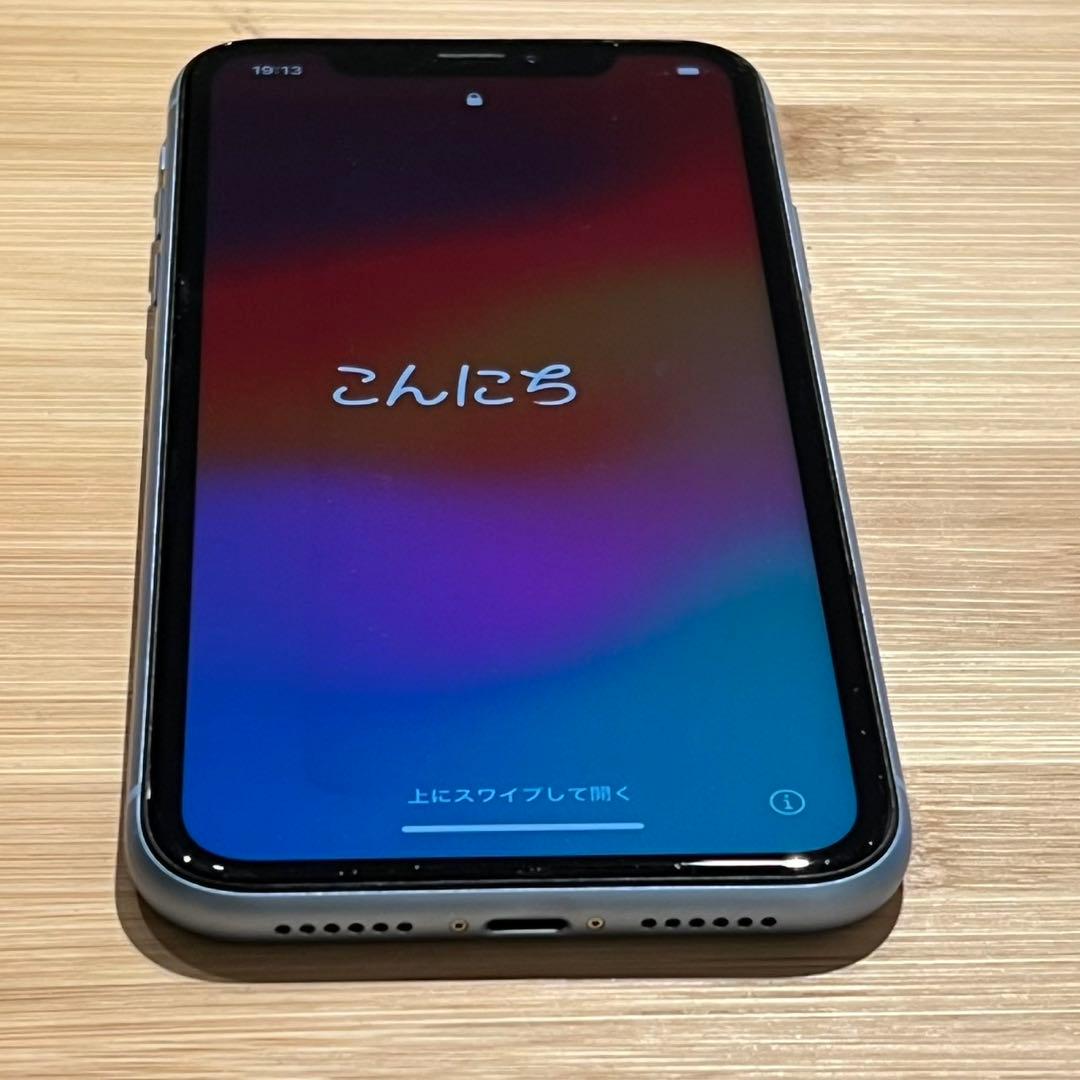 【美品】iPhoneXR Blue 青 128GB SIMフリー