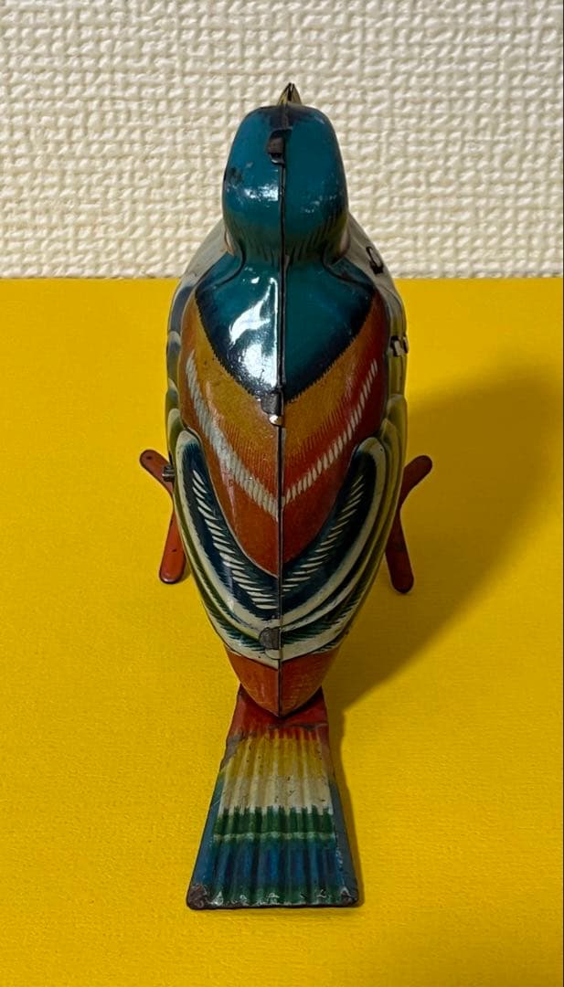 超珍品　昭和レトロ　ブリキ製（日本製、野村トーイ製）　野鳥（スズメ？）のおもちゃ