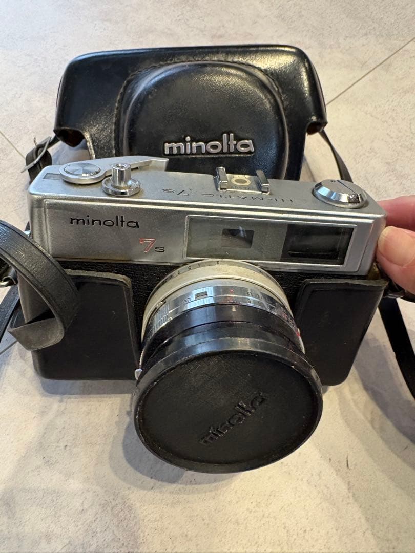 Minolta 7s フィルムカメラ レザーケース付き