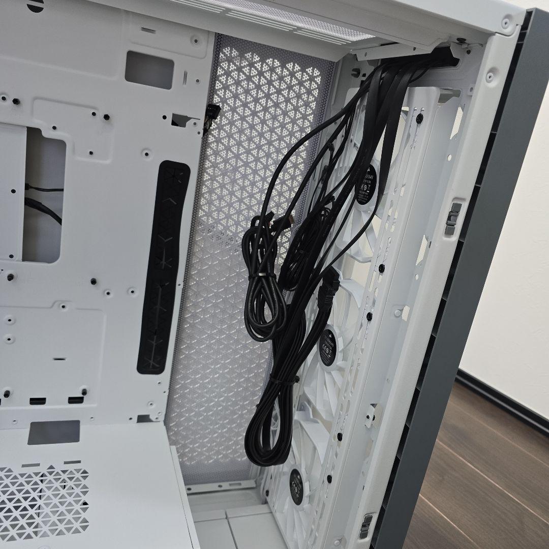 自作PC用 コルセア 7000x rgb フルタワーホワイト ガラスパネル