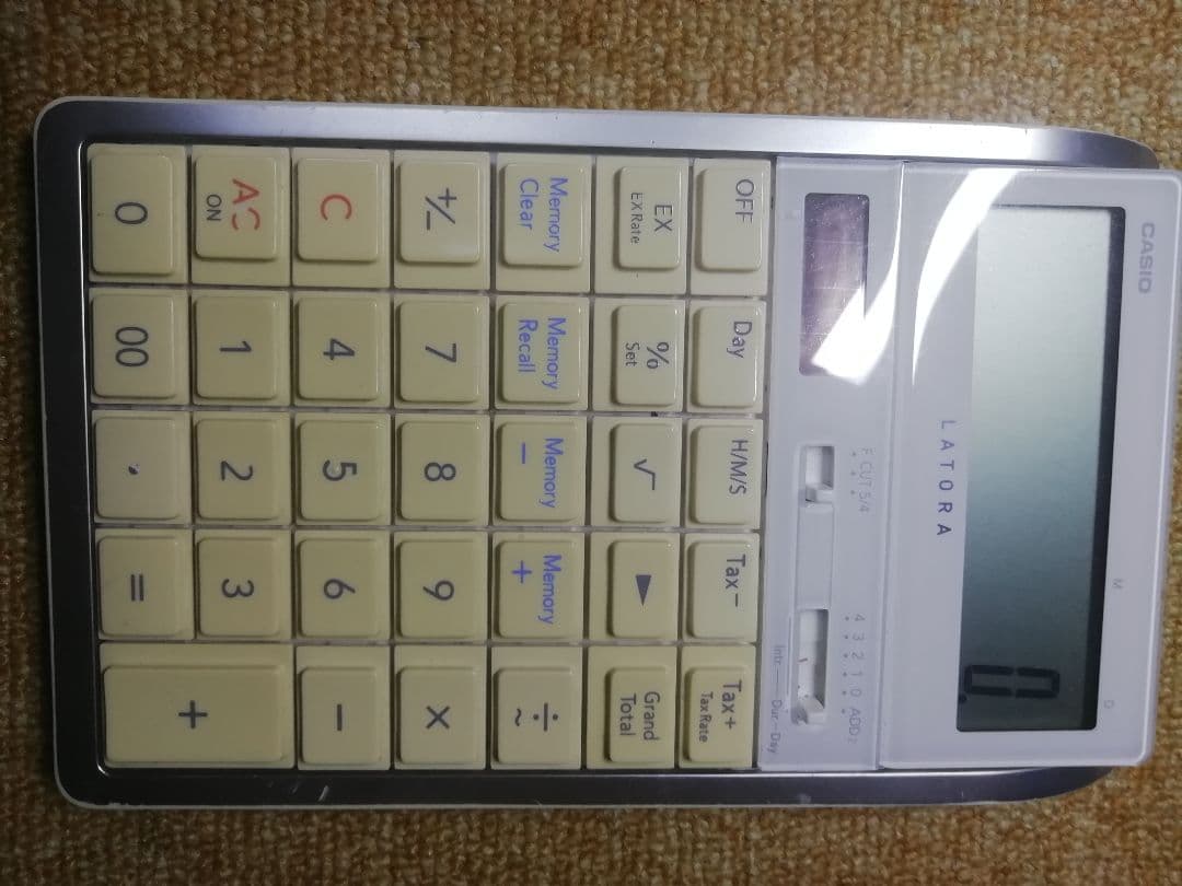希少 CASIO LATORA デザイン電卓 RTー7000