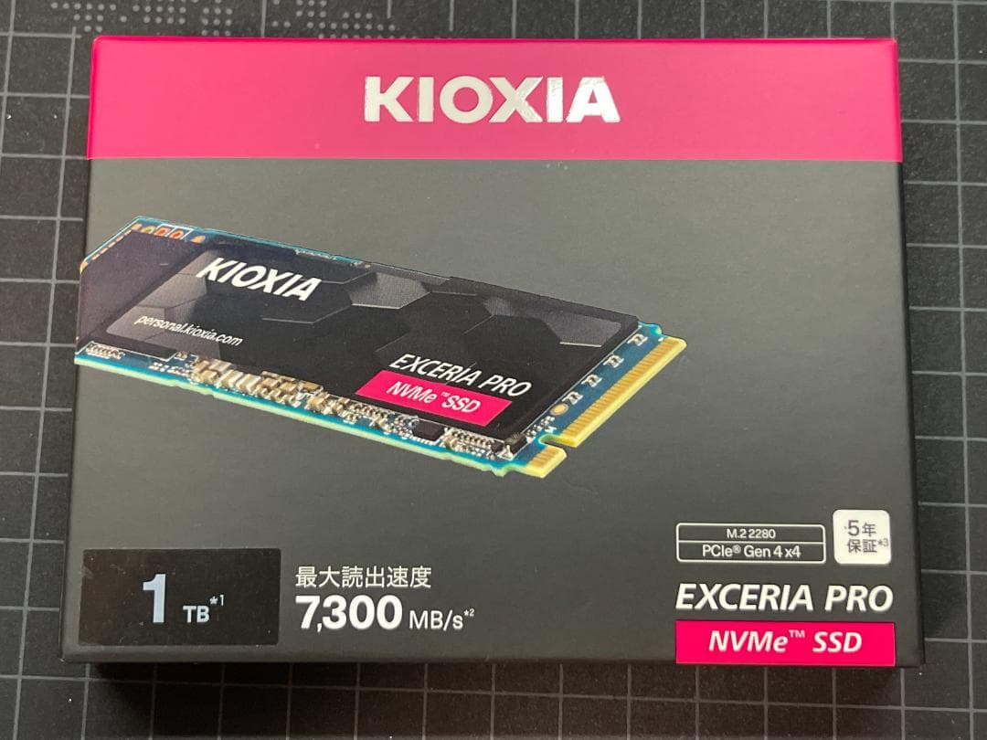 内蔵型SSD KIOXIA EXCERIA PRO NVMe SSD 1TB s/n-237*