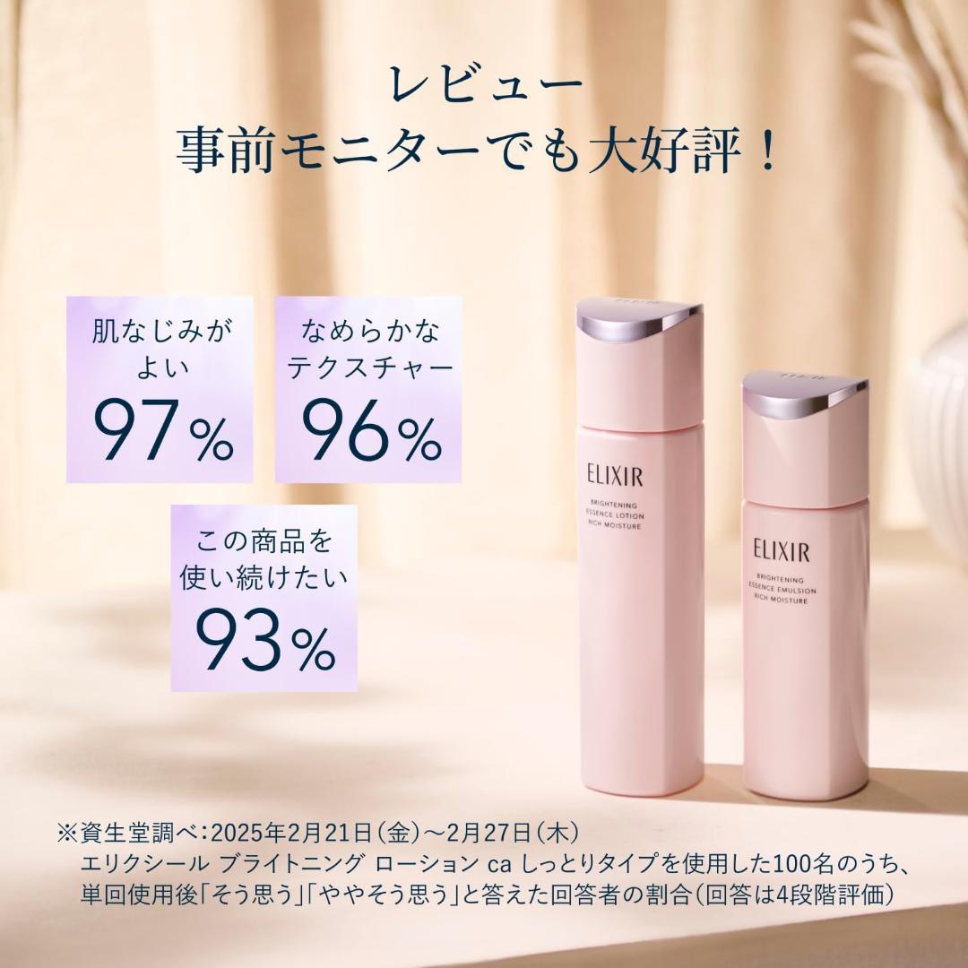 新作エリクシールブライトニング　化粧水乳液セット　みずみずしい