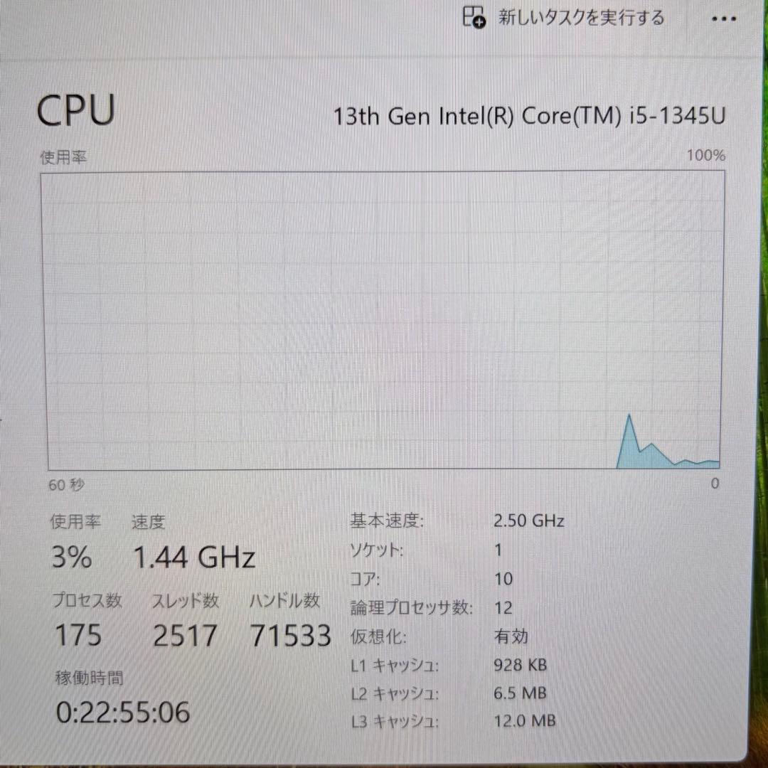 2024年製 LETモデル LIFEBOOK U9313/N i5-1345U