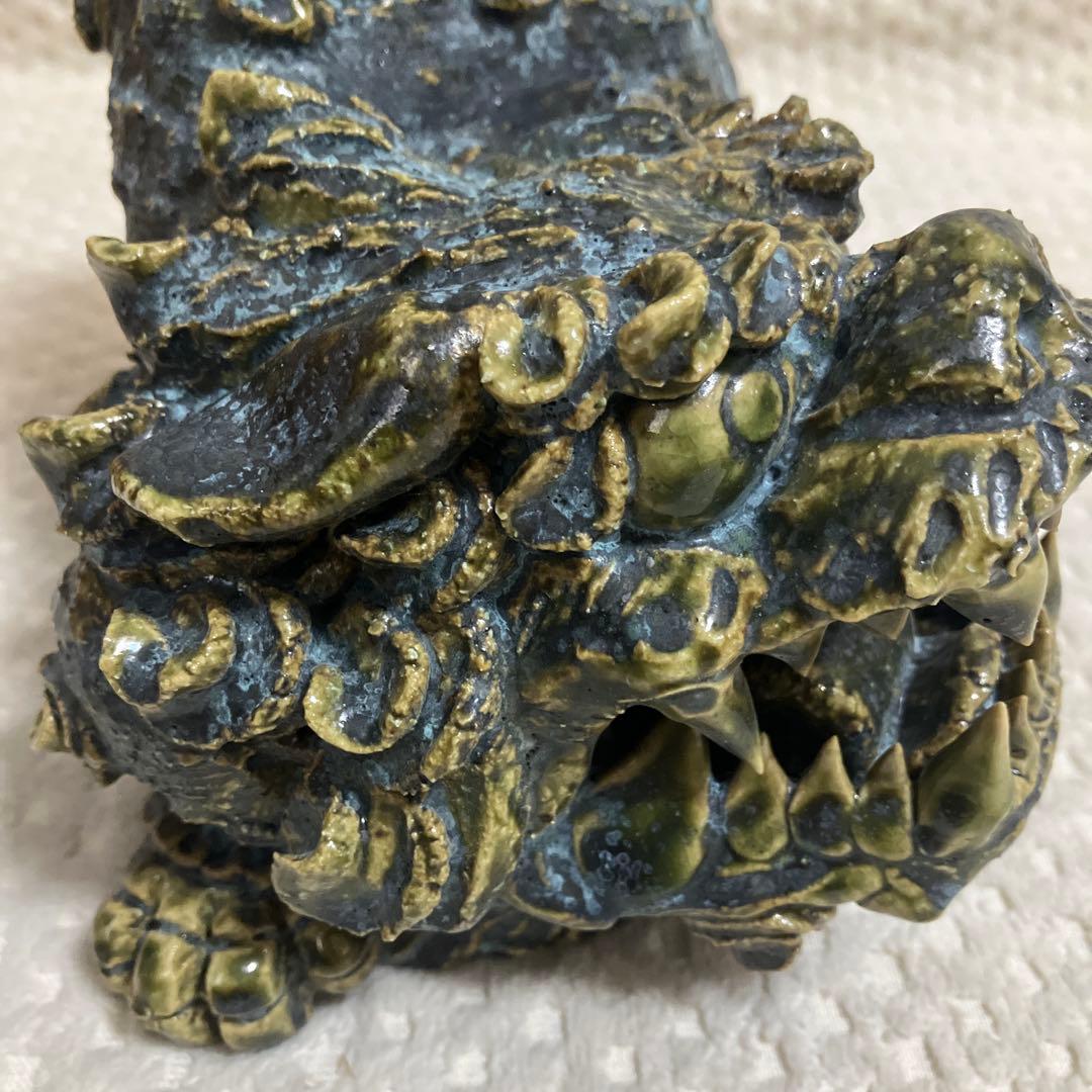 【中島春草 作】瀬戸焼 唐獅子 置物 東窯 共箱 栞付 伝統工芸 縁起物 陶器