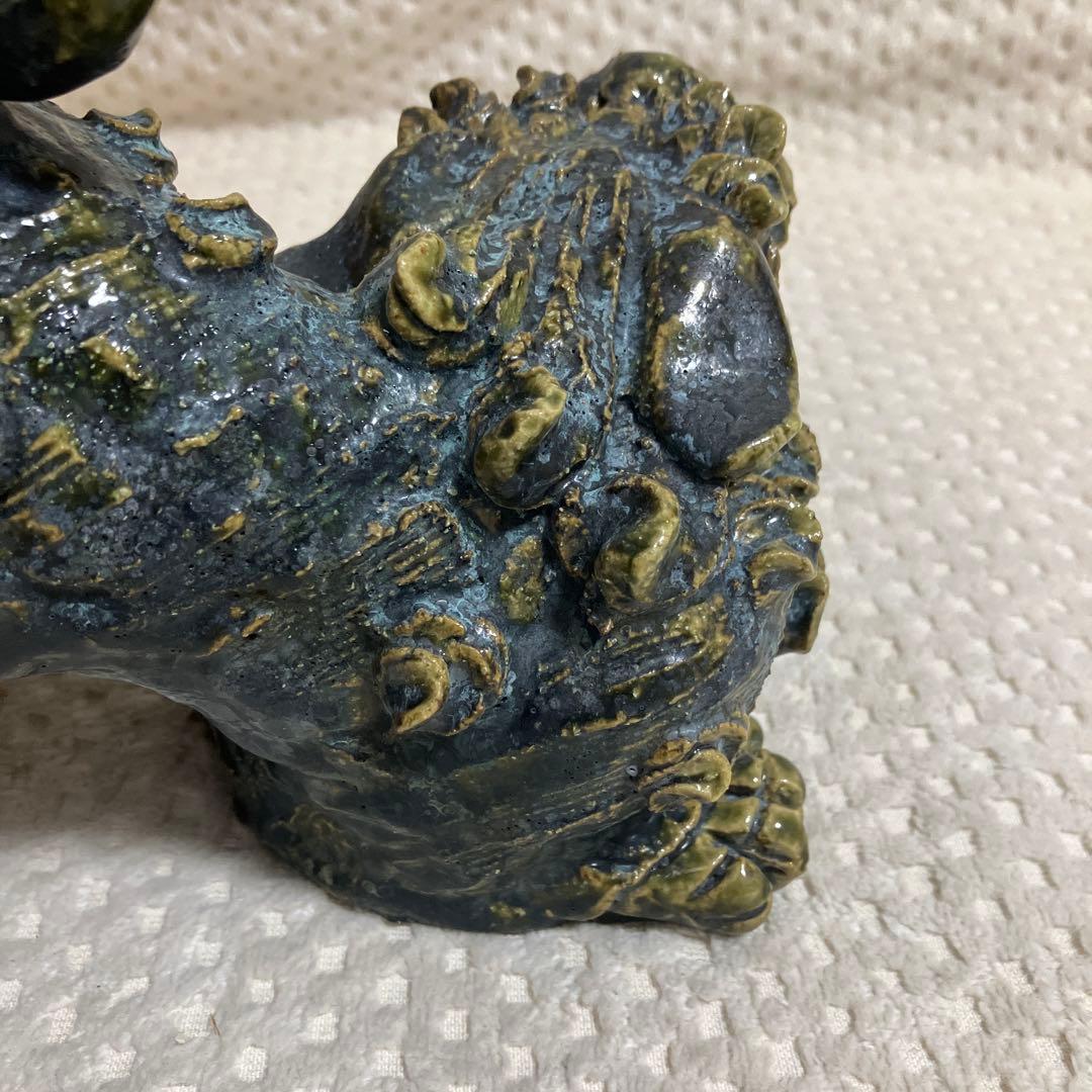 【中島春草 作】瀬戸焼 唐獅子 置物 東窯 共箱 栞付 伝統工芸 縁起物 陶器