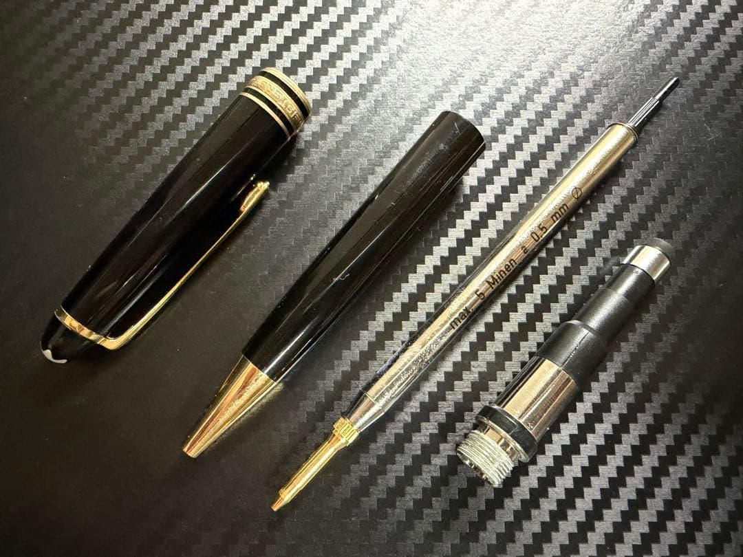 極美品 モンブラン マイスターシュテュック 165 ペンシル 0.5 ブラック