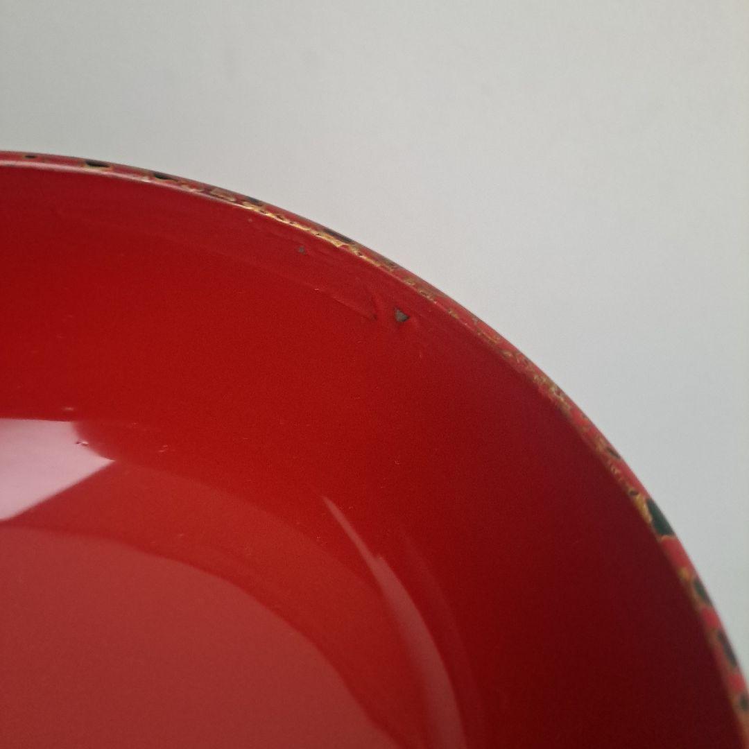 【津軽塗　唐塗　筒型　汁椀/飯椀×5客】天然木製　赤上　未使用/長期保管品