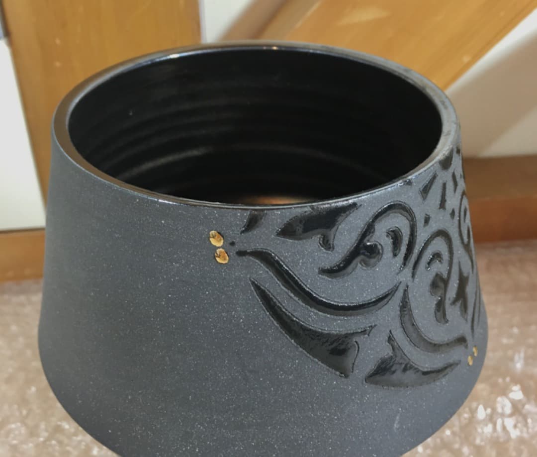 ○人気陶芸作家 伊藤千穂 花瓶 壺 共箱