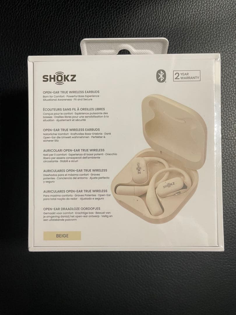 【新品未開封】Shokz OpenFit ワイヤレスイヤホンBeige