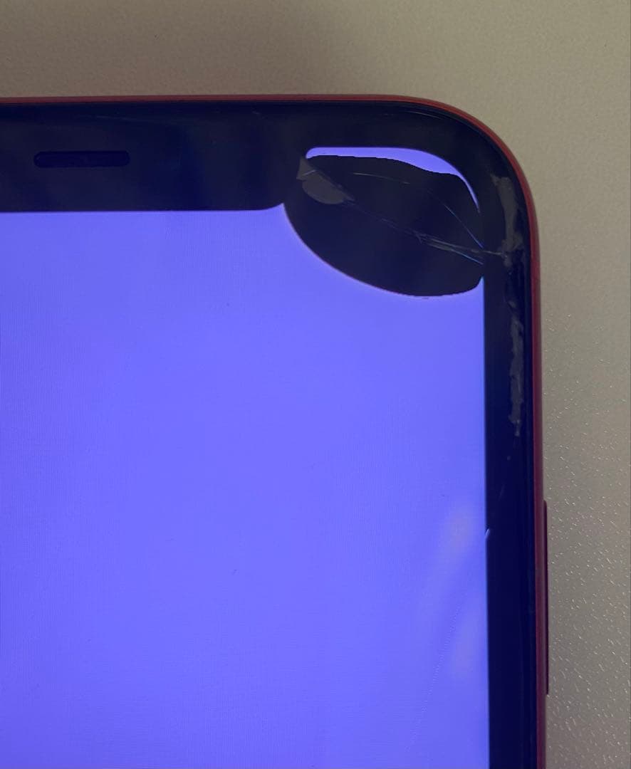【画面割れ】Apple iPhone11 レッド