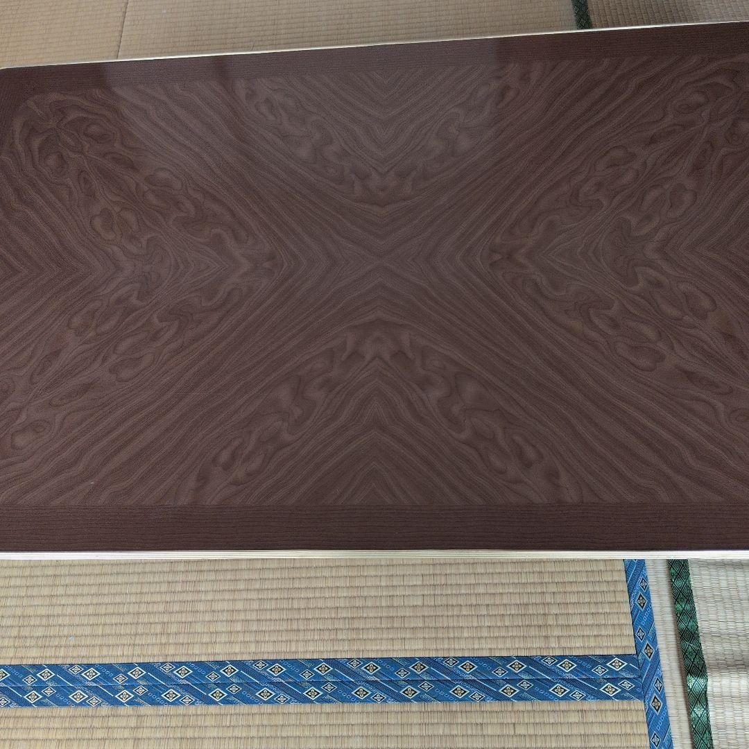 昭和50年購入 木目調 折り畳み脚座卓 ちゃぶ台　アンティーク　レトロ家具