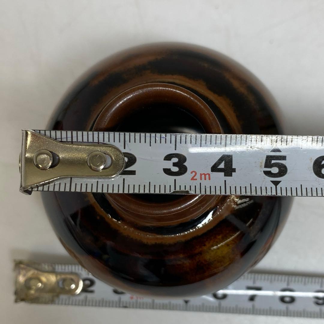 ☆茶3 渡辺伸治造　中興名物茶入　共箱　高さ約7.5㎝ 東R8-0204②