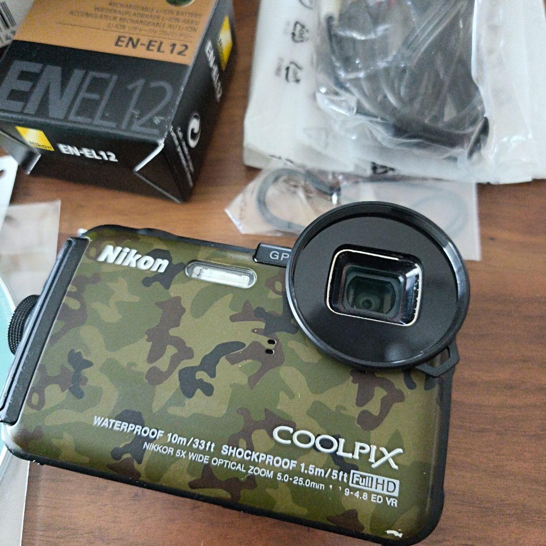 Nikon COOLPIX AW100 防水デジタルカメラ 迷彩色