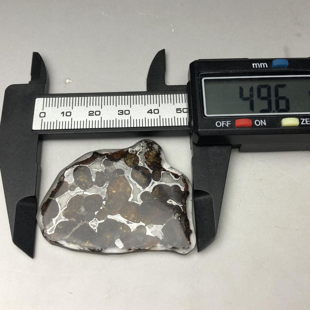 パラサイト隕石 セリコ隕石 石鉄隕石　スライス標本・高透明度 重さ13g