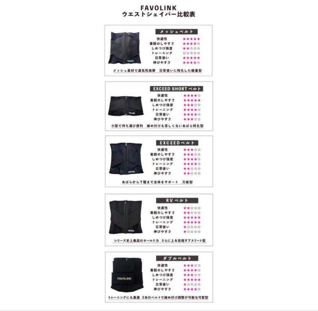 安井友梨監修 FAVOLINK EXCEEDベルトS 補整 ウエストシェイパー