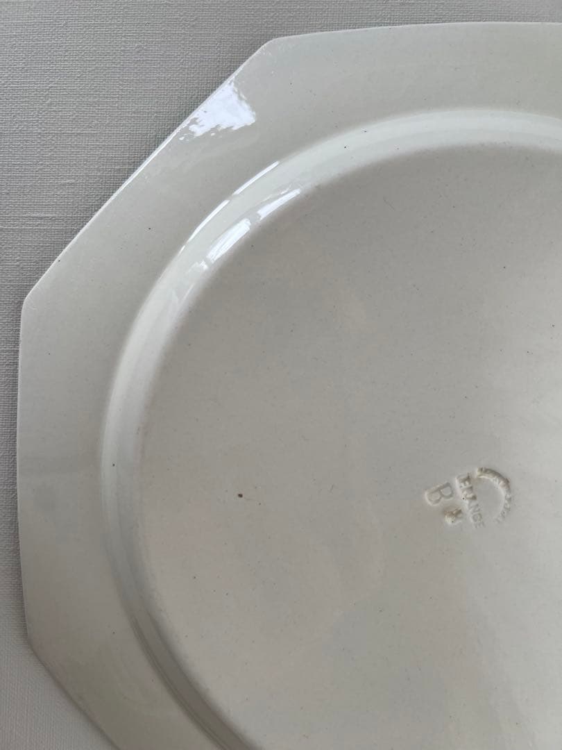 オクトゴナル平皿　モントロー　八角形　フランス　アンティーク