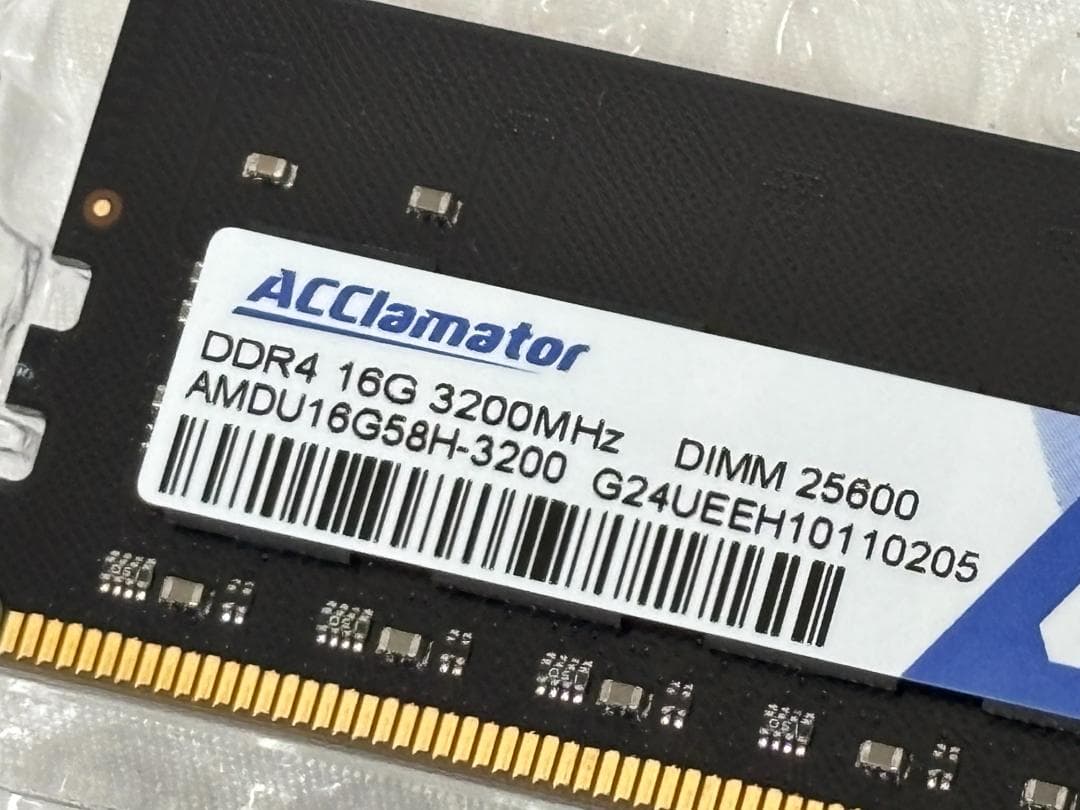 ACClamator DDR4-3200 16GB×2枚 計32GB