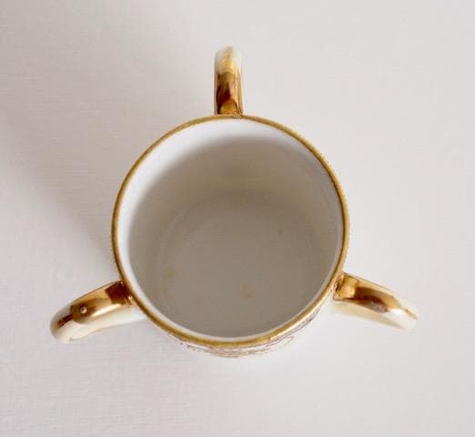 里帰りオールドノリタケ ハンドペイント　ミニチュアLoving カップ