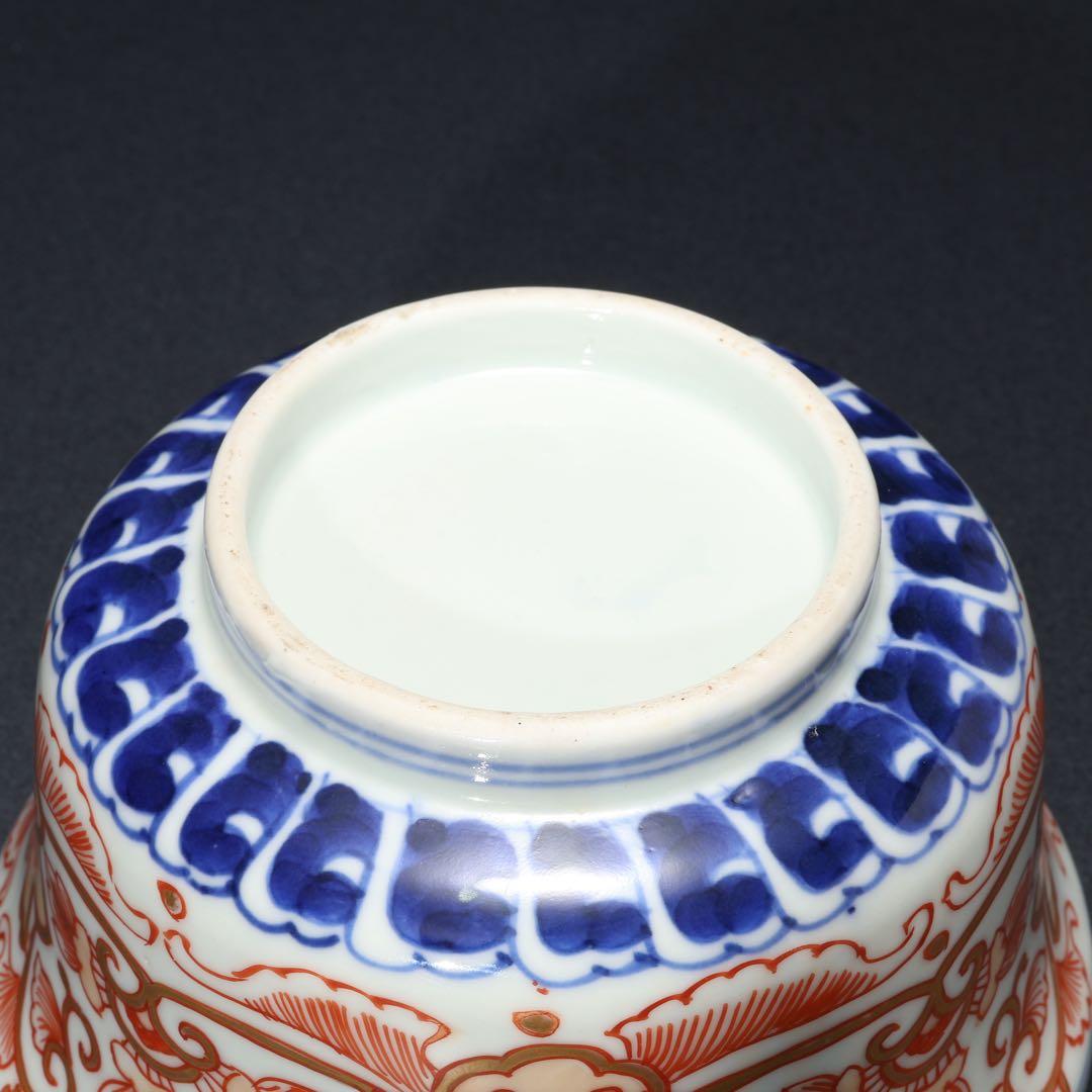 伊万里金襴手唐花向付∅12.5㎝　鉢　骨董　古伊万里　R1741w1B2