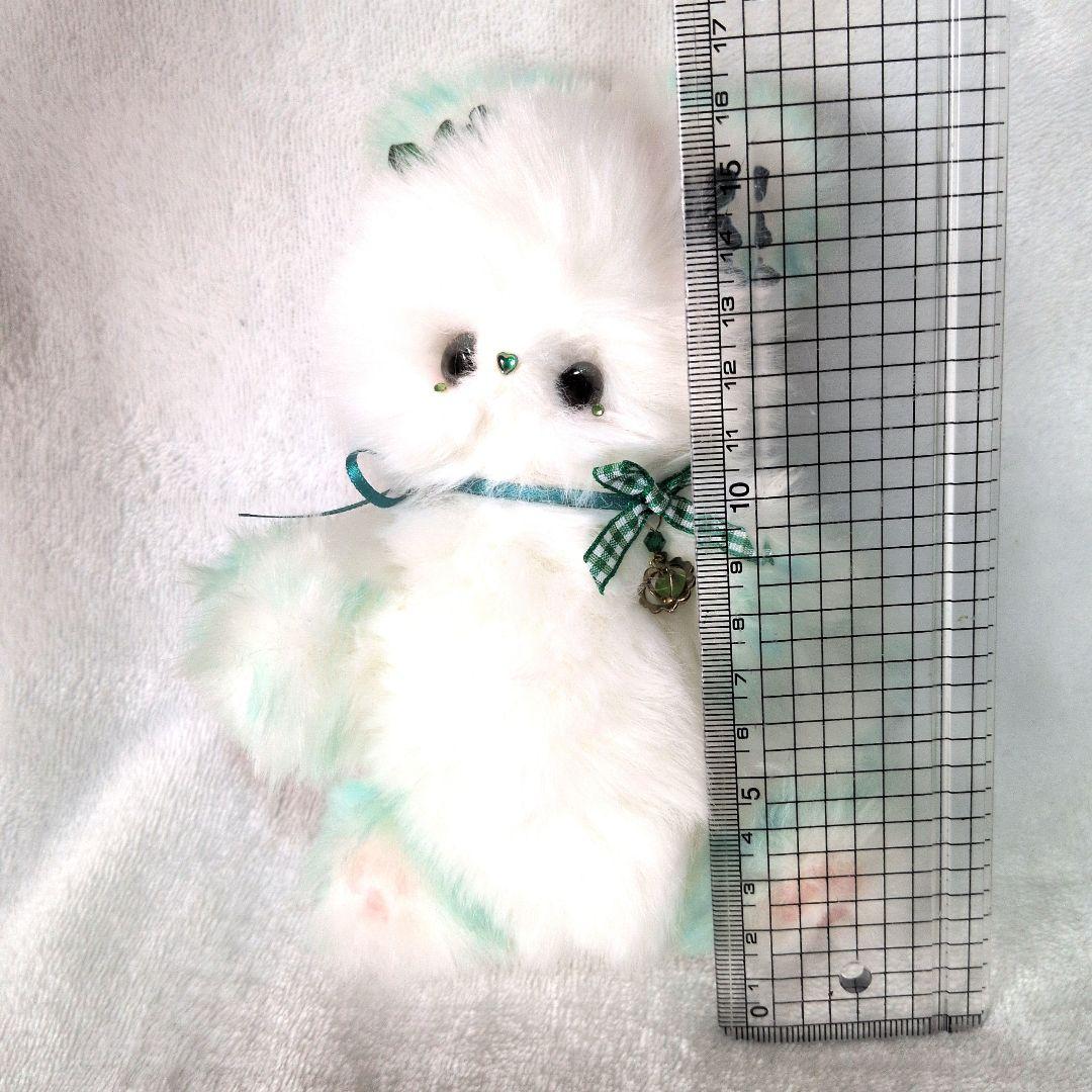幻獣　ぬいぐるみ　アートドール　天使　ハンドメイド　グリーン　箱付き