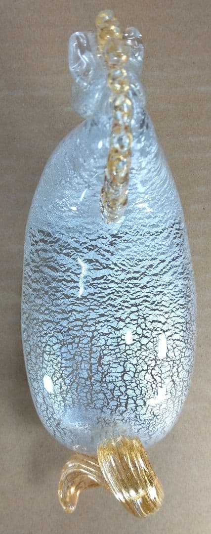 和光 WAKO ガラス置物(馬,午）共箱 美品 金銀彩 クリスタルガラス 栞