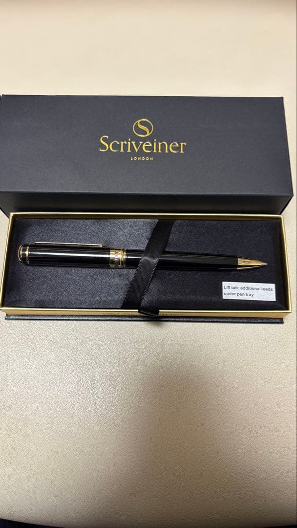 Scriveiner シャープペンシル　24金　本体ケース付き