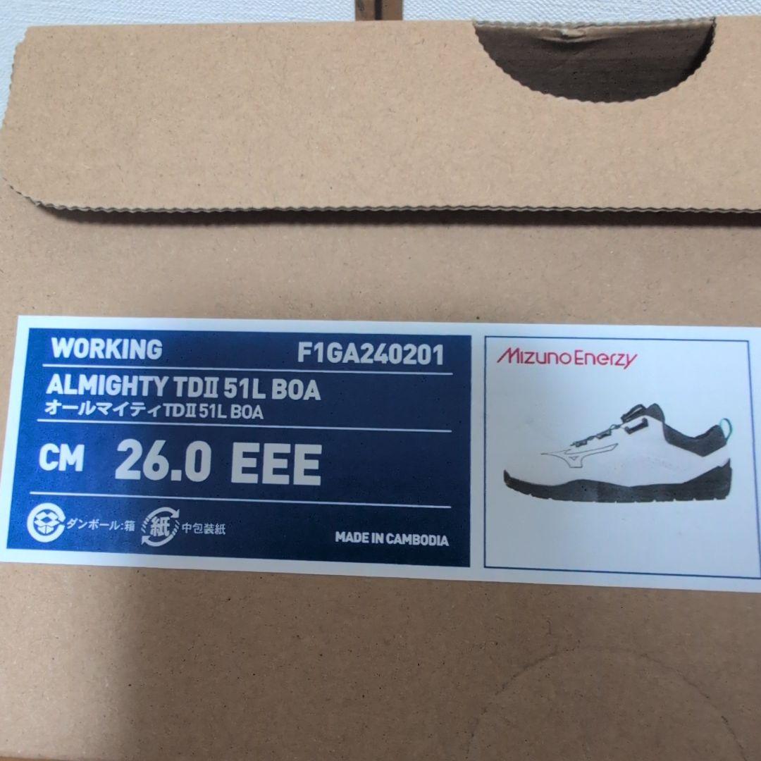 安全靴 MIZUNO 26cm