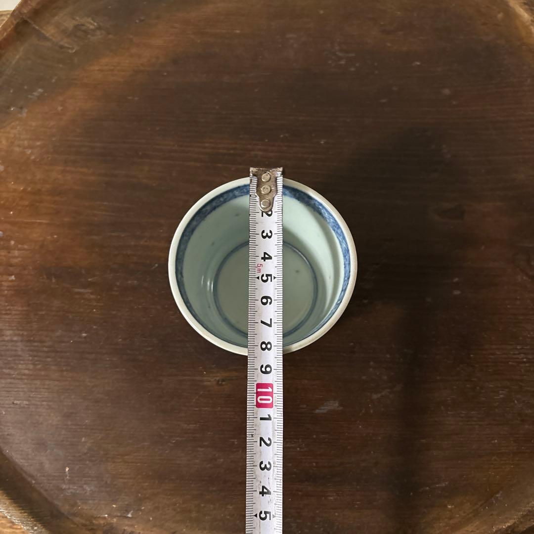 古伊万里色絵蕎麦猪口　1点　江戸時代　アンティーク　白磁　酒器　盃　湯呑検:李朝